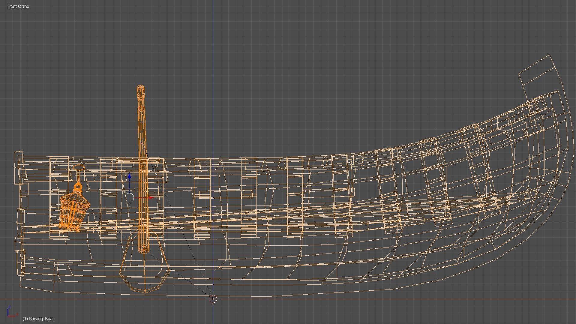 Rowing Boat Hand-Painted Low-poly 3D model_5