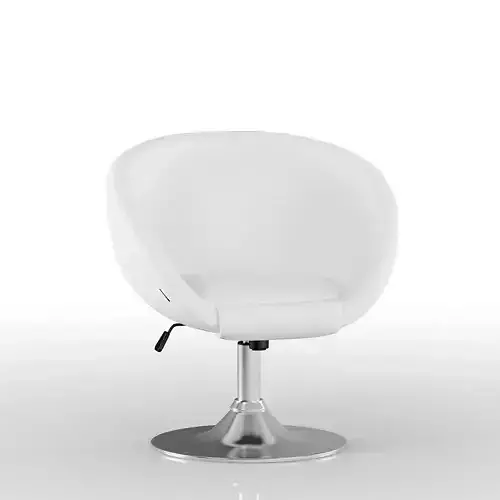 White Armchair 3D model