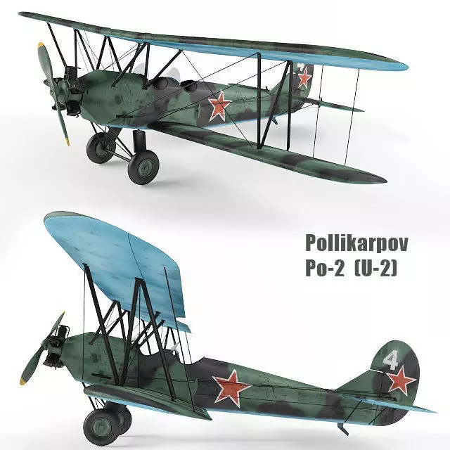 pollikarpov russian biplane polokarpov 3D model