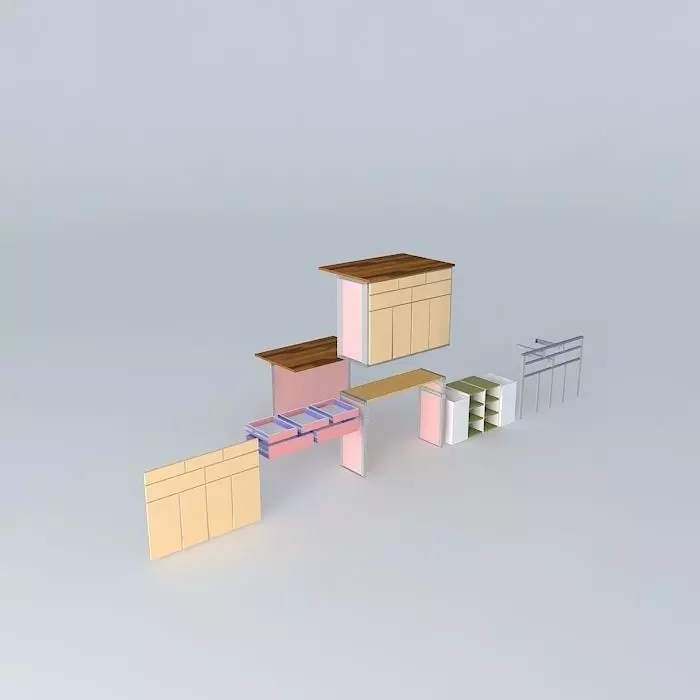 Kitchen Island Free 3D model