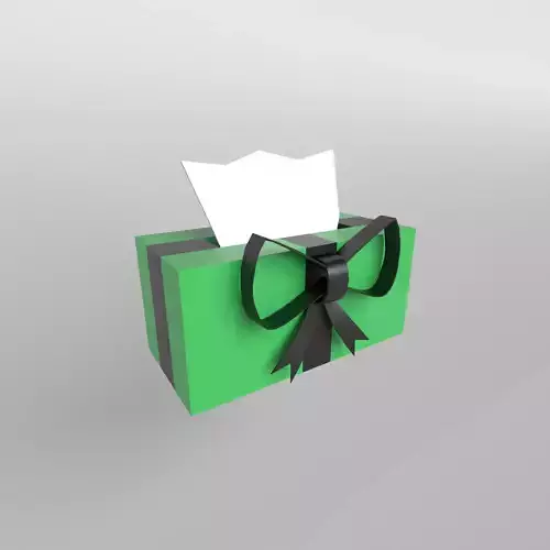 Present Tissue Box v1 003 Low-poly 3D model