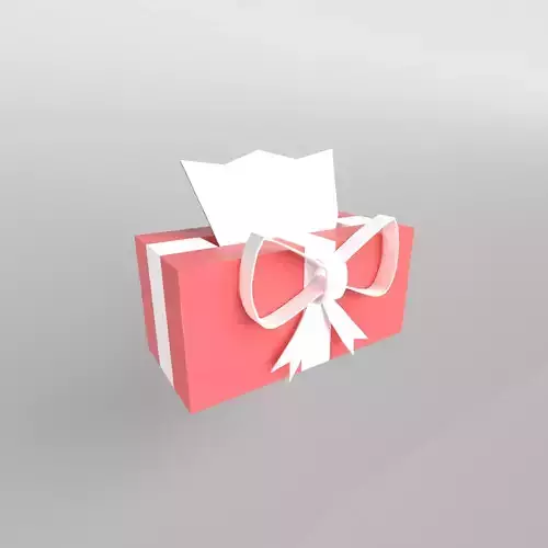 Present Tissue Box v1 005 Low-poly 3D model