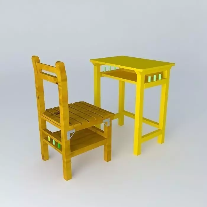 The new desks and chairs set Free 3D model