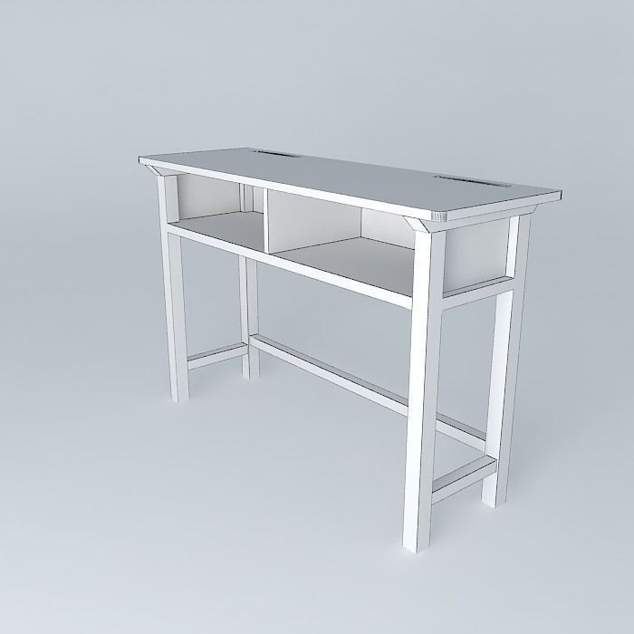 Student Desk Free 3D model_4