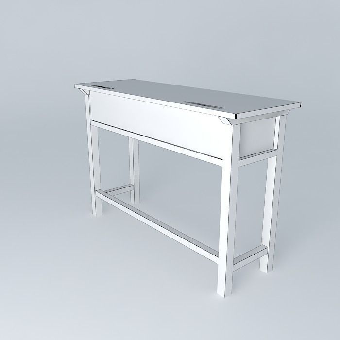 Student Desk Free 3D model_3