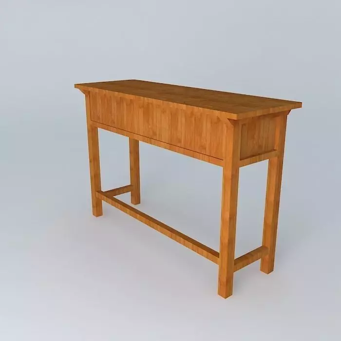 Student Desk Free 3D model_0