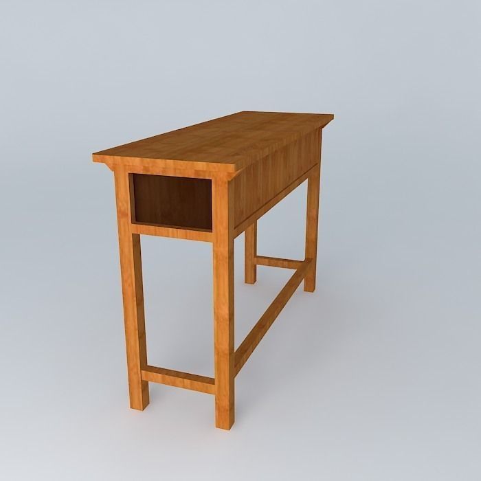 Student Desk Free 3D model_1
