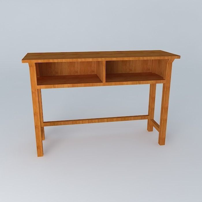 Student Desk Free 3D model_2