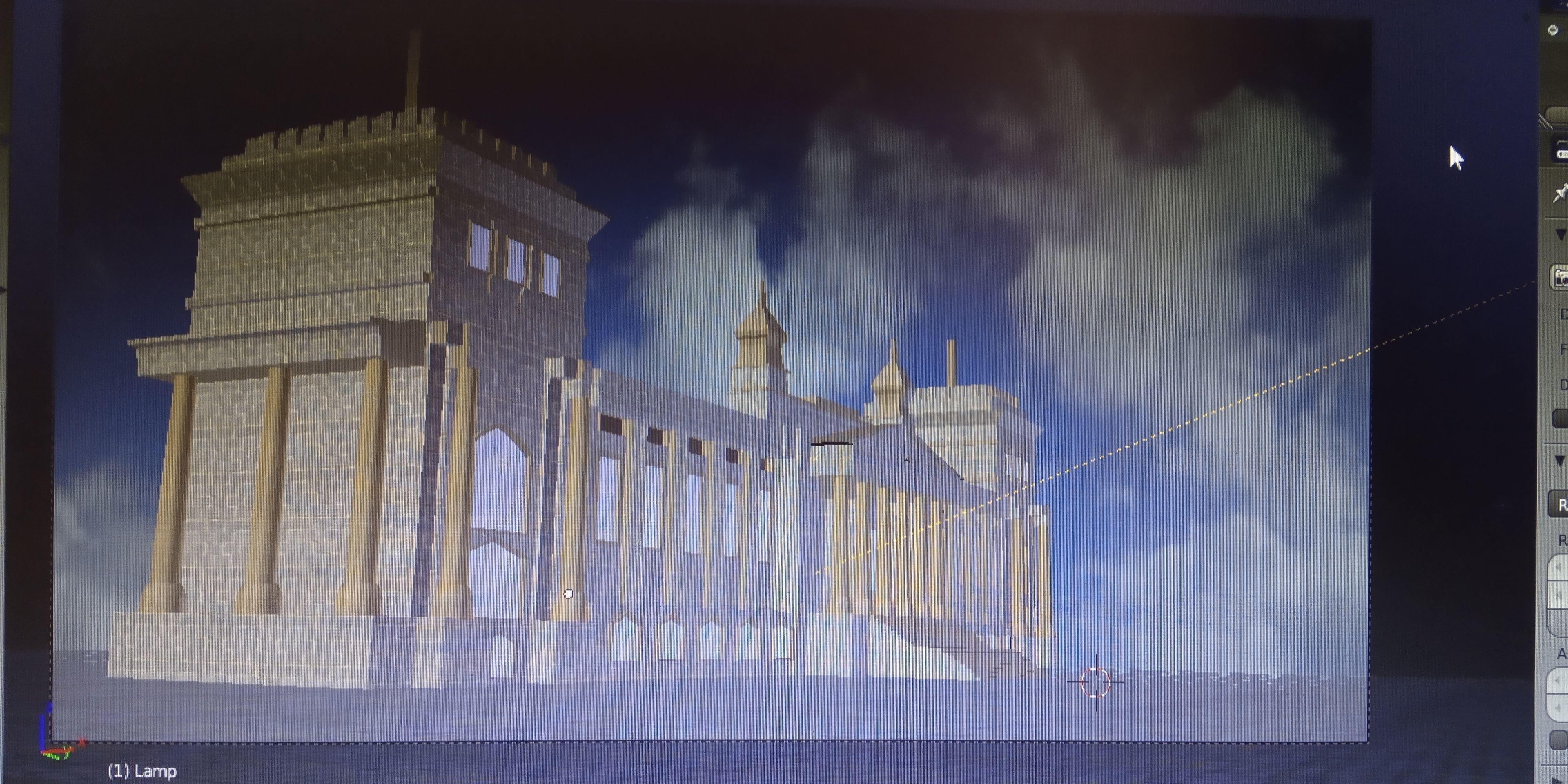 3d Building castle Low-poly 3D model_2