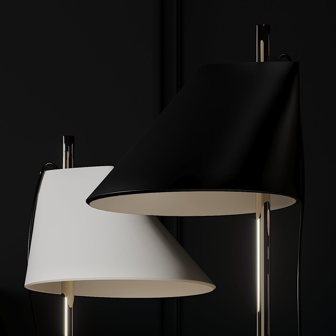 Louis Poulsen ALUMINUM BRASS Table Lamp 3D model_3