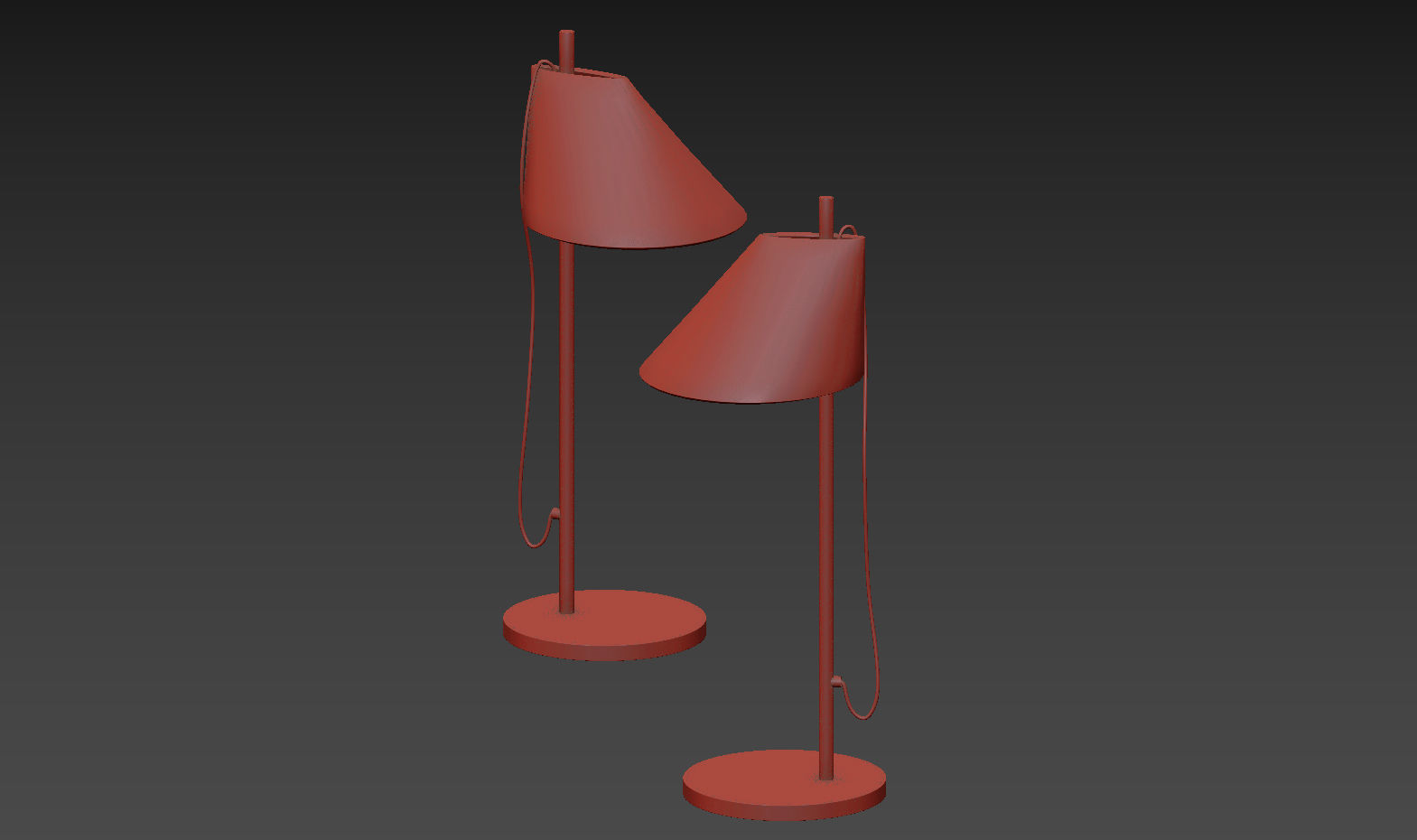 Louis Poulsen ALUMINUM BRASS Table Lamp 3D model_4