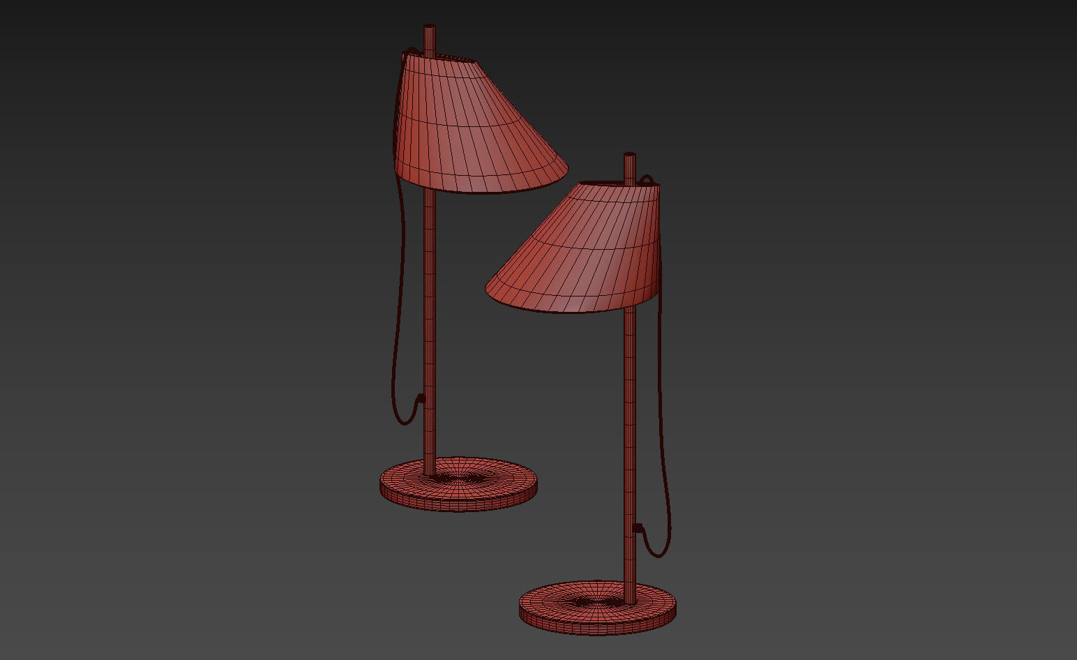 Louis Poulsen ALUMINUM BRASS Table Lamp 3D model_5