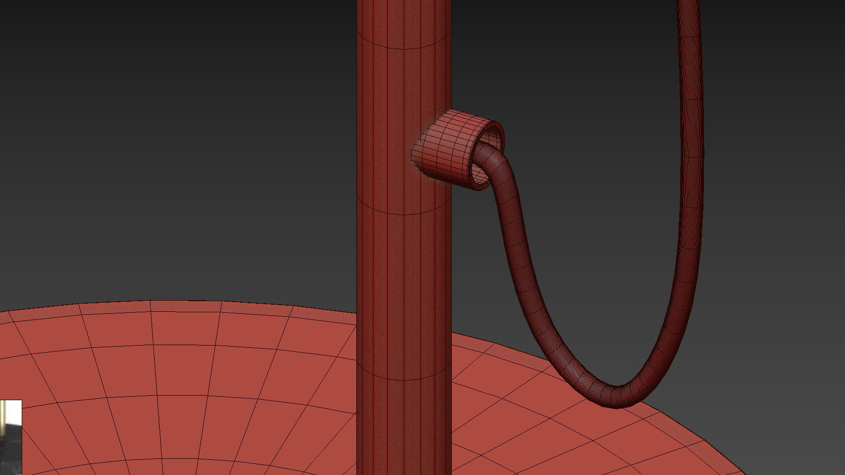 Louis Poulsen ALUMINUM BRASS Table Lamp 3D model_7