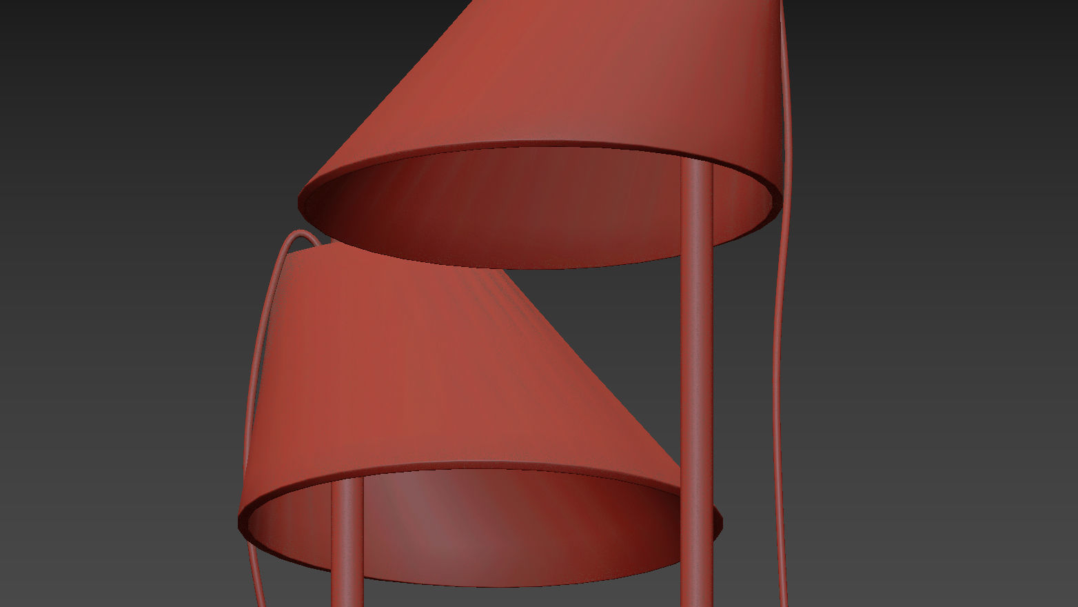 Louis Poulsen ALUMINUM BRASS Table Lamp 3D model_9