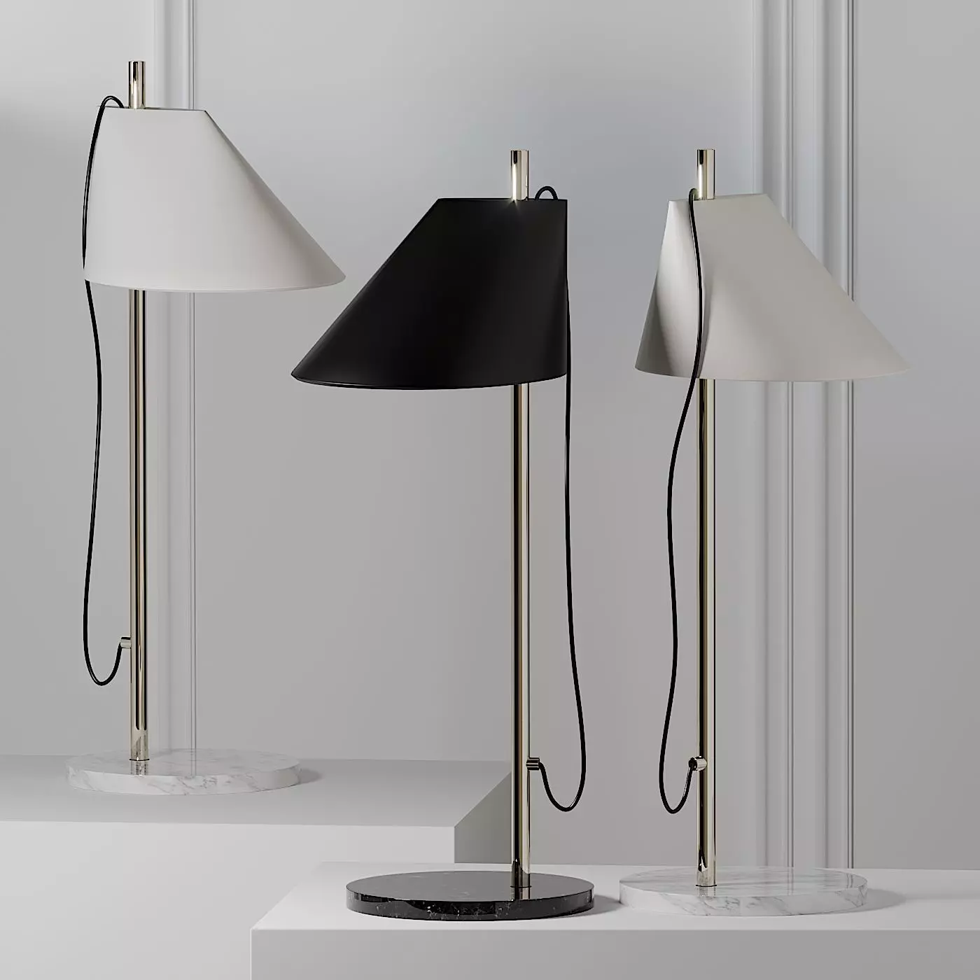 Louis Poulsen ALUMINUM BRASS Table Lamp 3D model_0