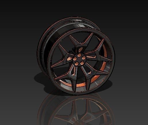 Rim 3D Model orange rims 3D print model