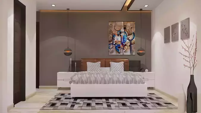bedroom 3d modern design