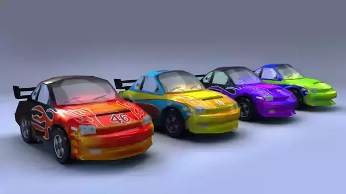 Low Poly Cars for Games Low-poly 3D model