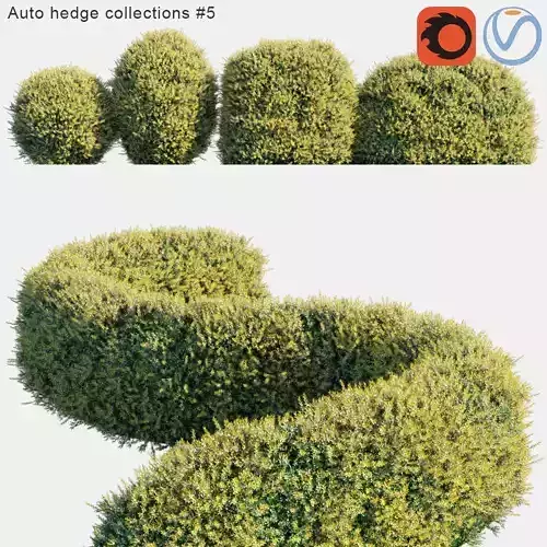 Auto hedge collections 5 3D model