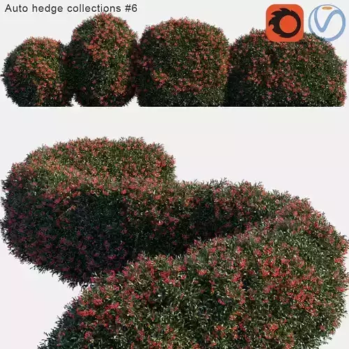Auto hedge collections 6 3D model