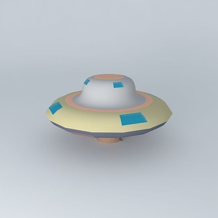 UFO flying saucer Free 3D model_2