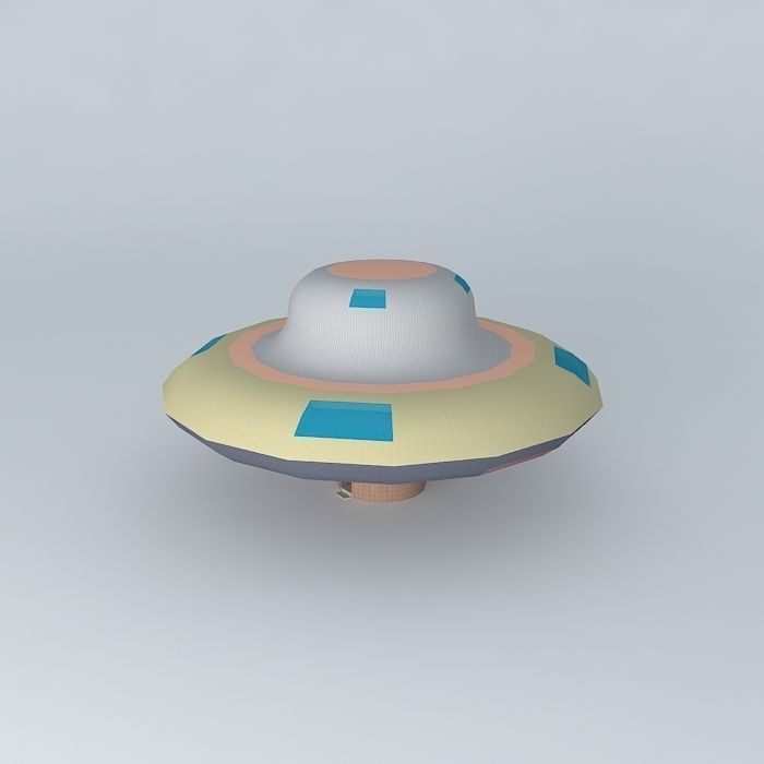 UFO flying saucer Free 3D model_1