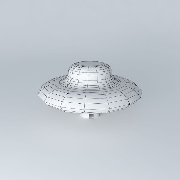 UFO flying saucer Free 3D model_4
