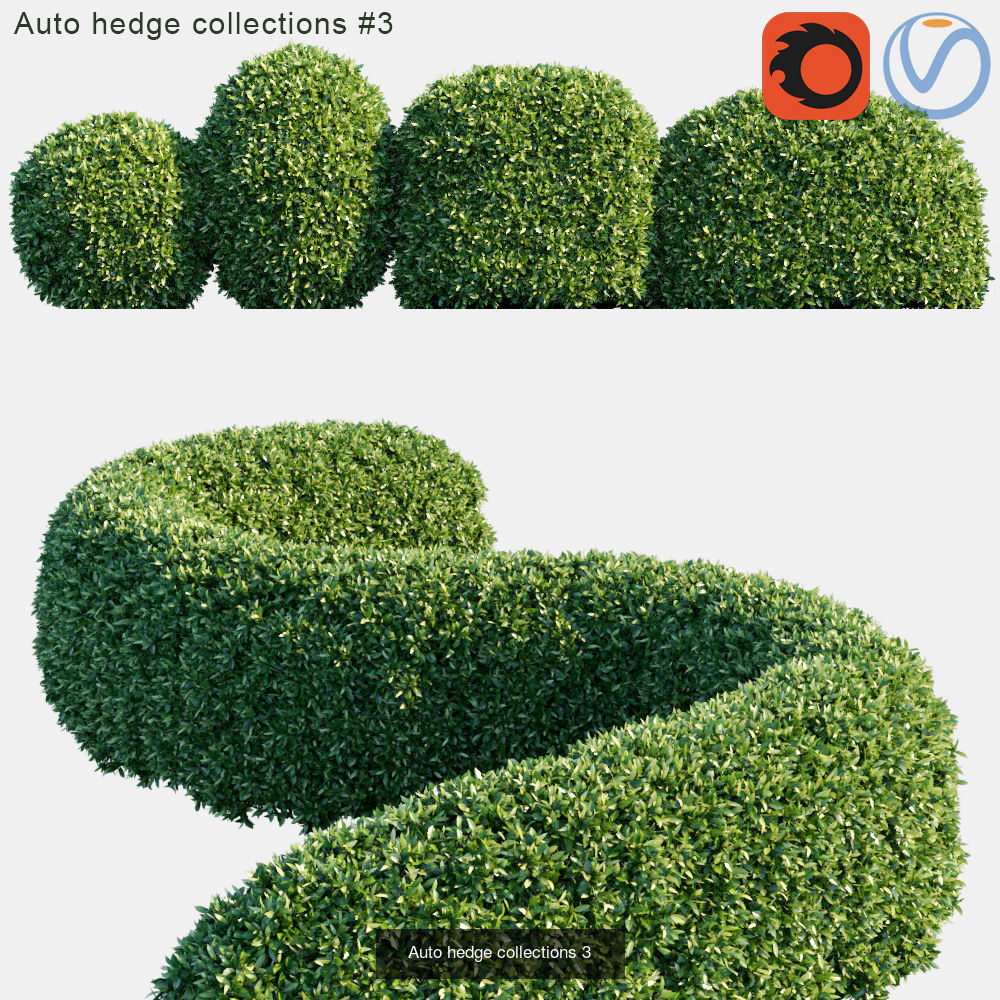 Auto hedge 3D Model Collection_3