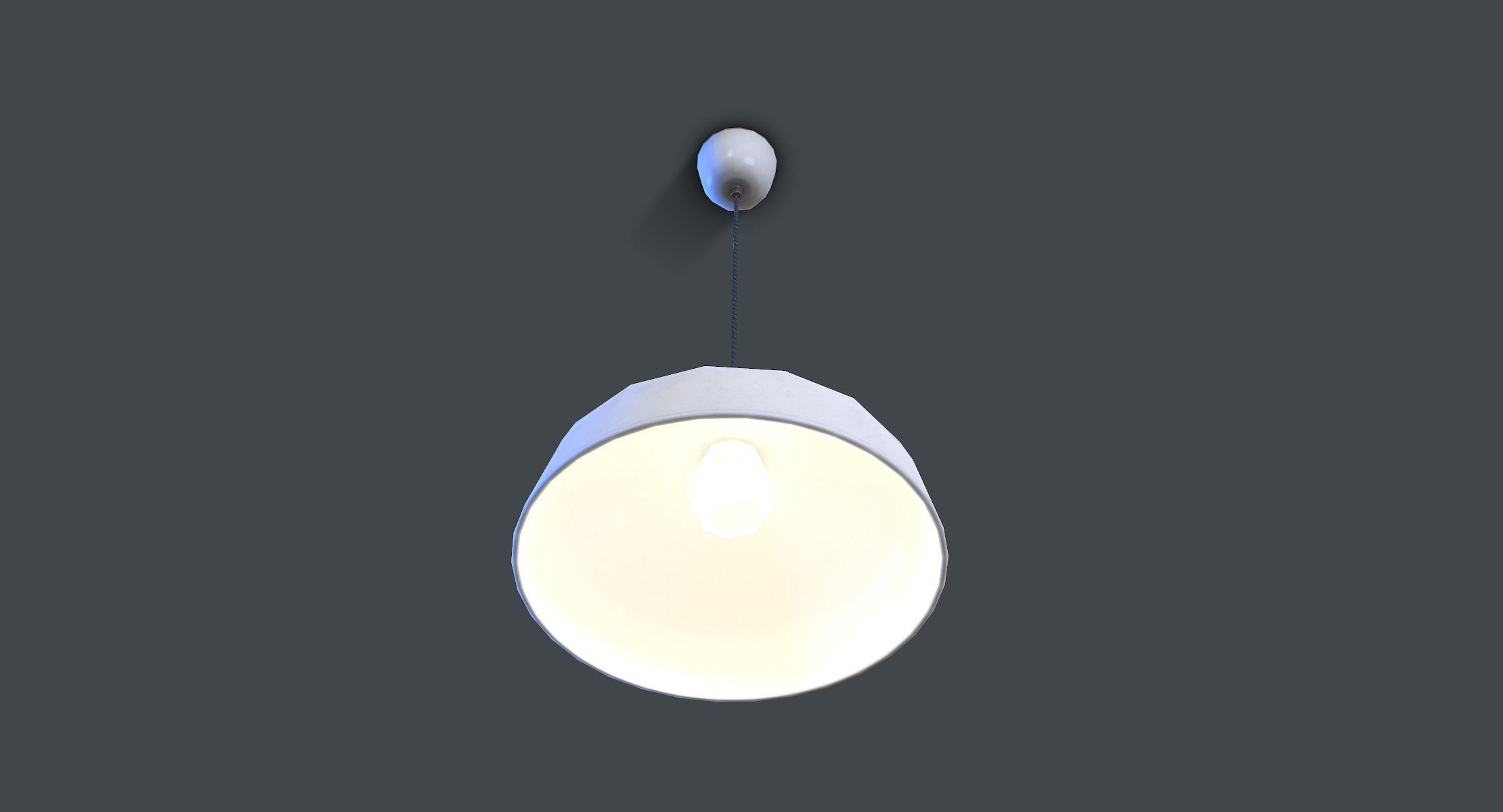 Ceiling Hanging Lamp lowpoly Low-poly 3D model_4