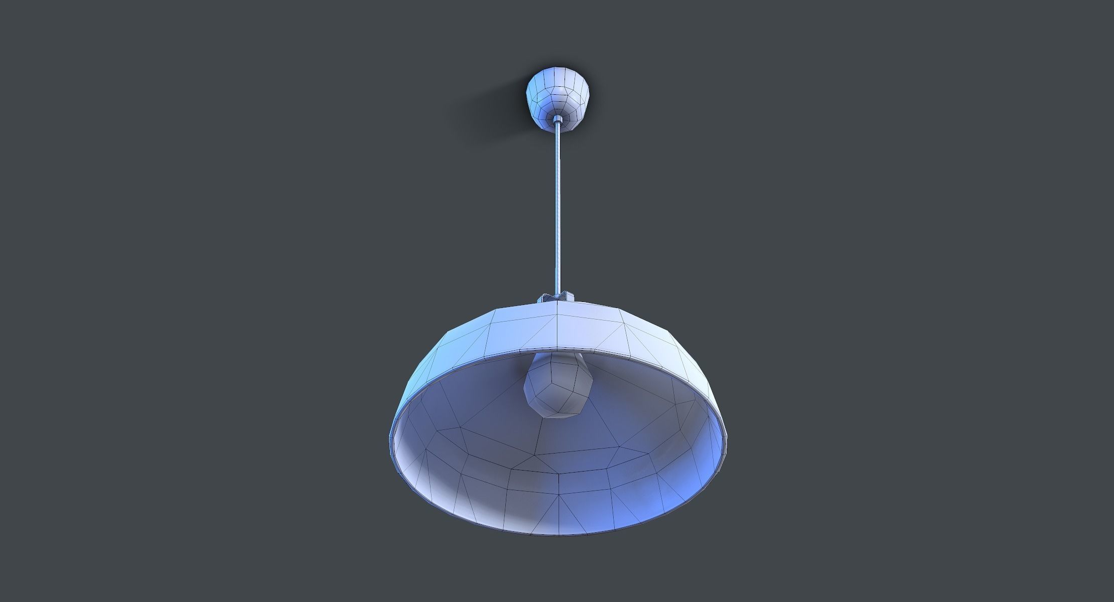 Ceiling Hanging Lamp lowpoly Low-poly 3D model_6