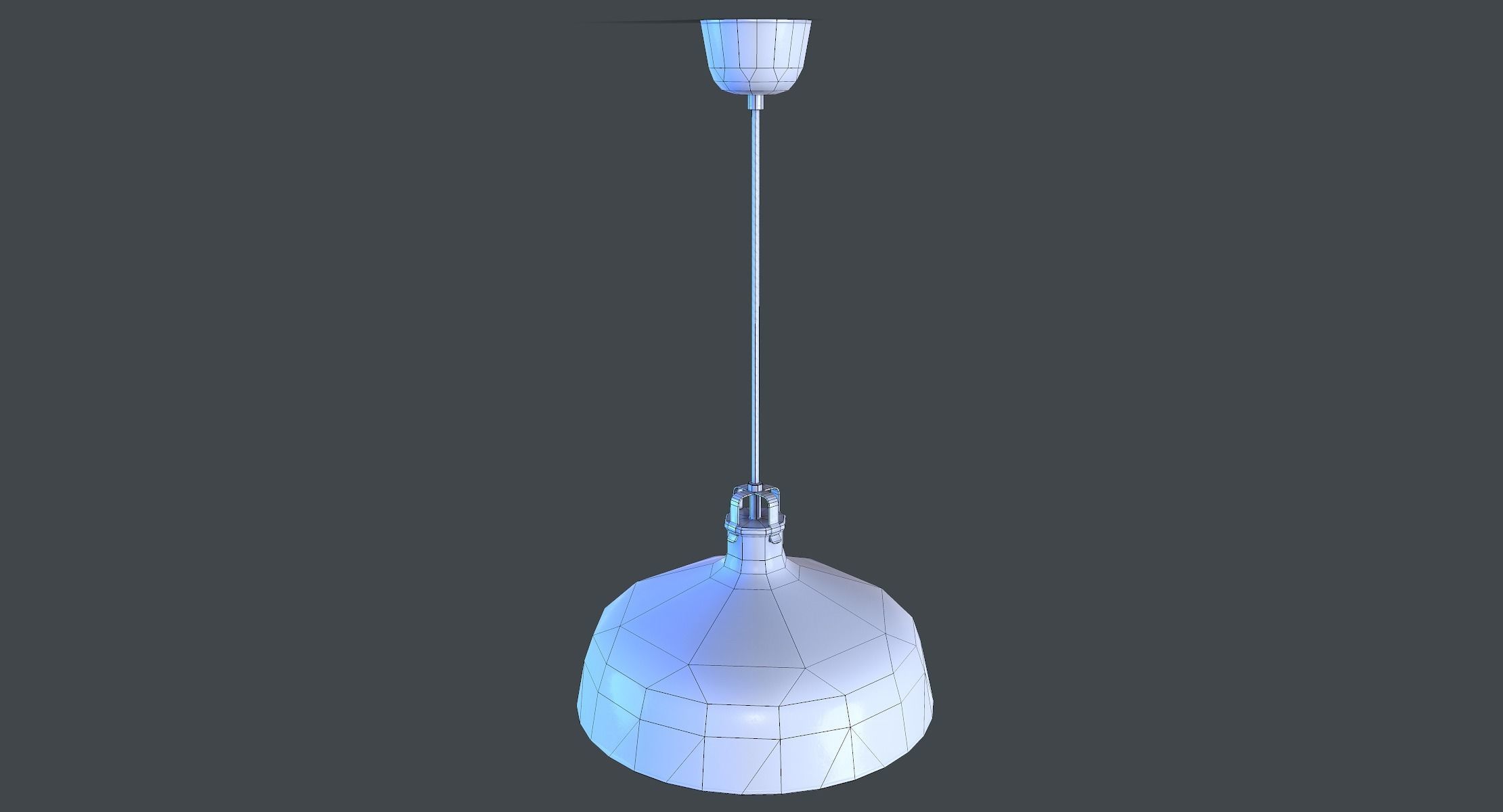 Ceiling Hanging Lamp lowpoly Low-poly 3D model_7