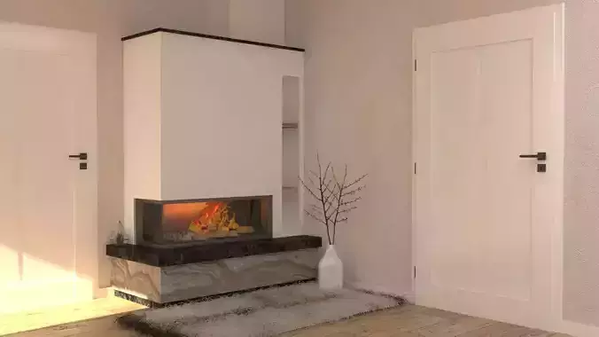 Fireplace corner