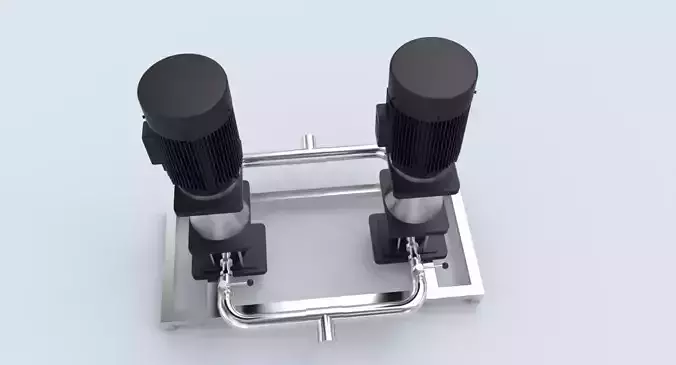 High Pressure Feed Filter Pump Low-poly 3D model