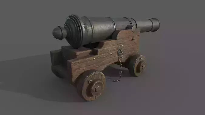 Cannon old 3D model