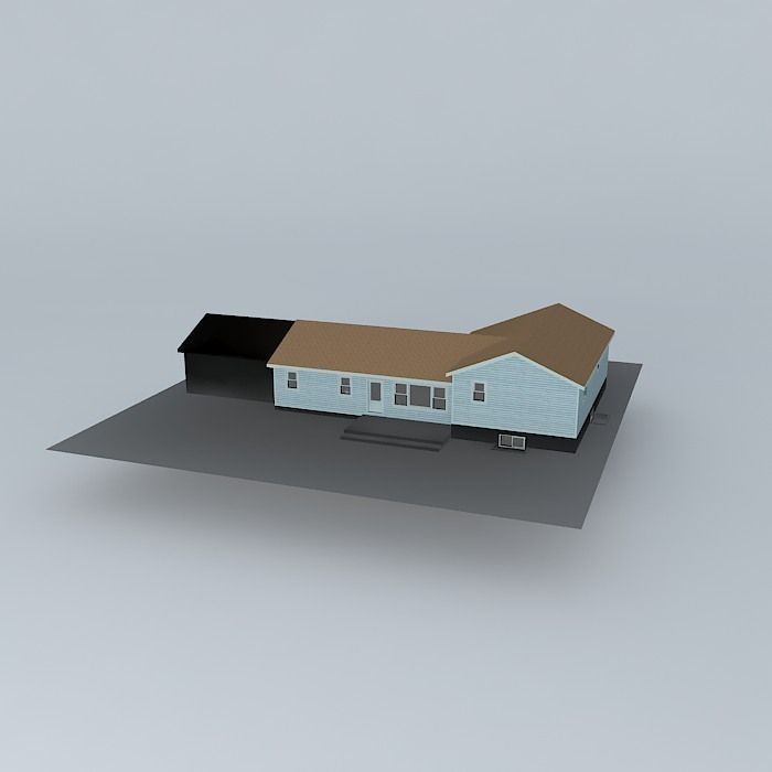 Split house Free 3D model_1