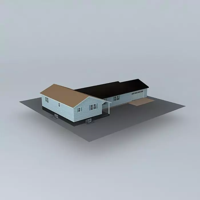 Split house Free 3D model_0
