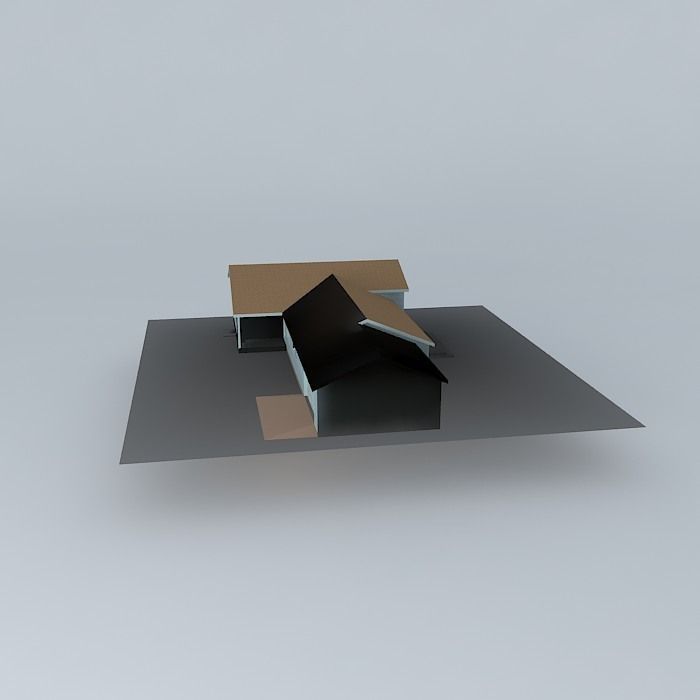 Split house Free 3D model_2