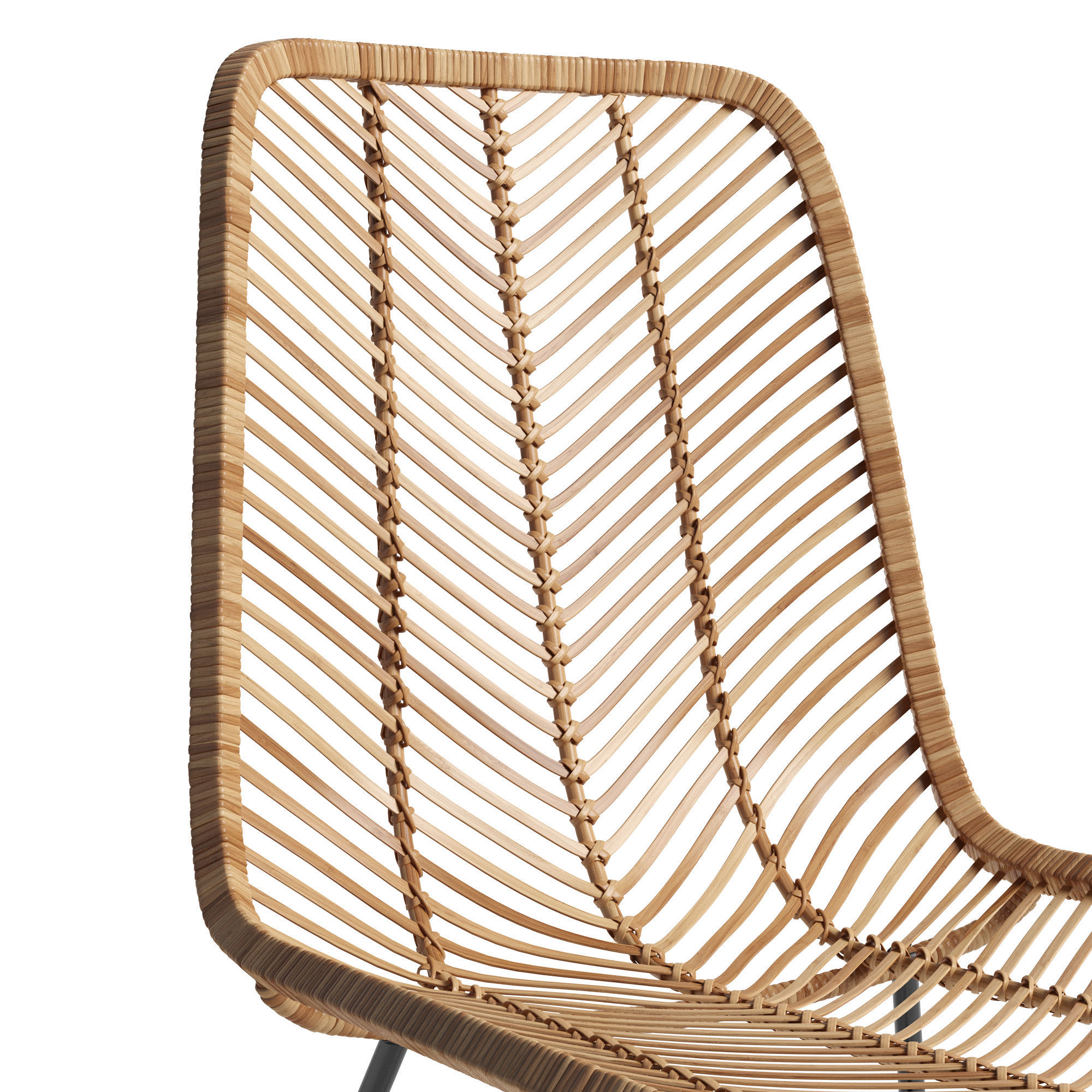 Rattan chair Lena - Bloomingville 3D model_2