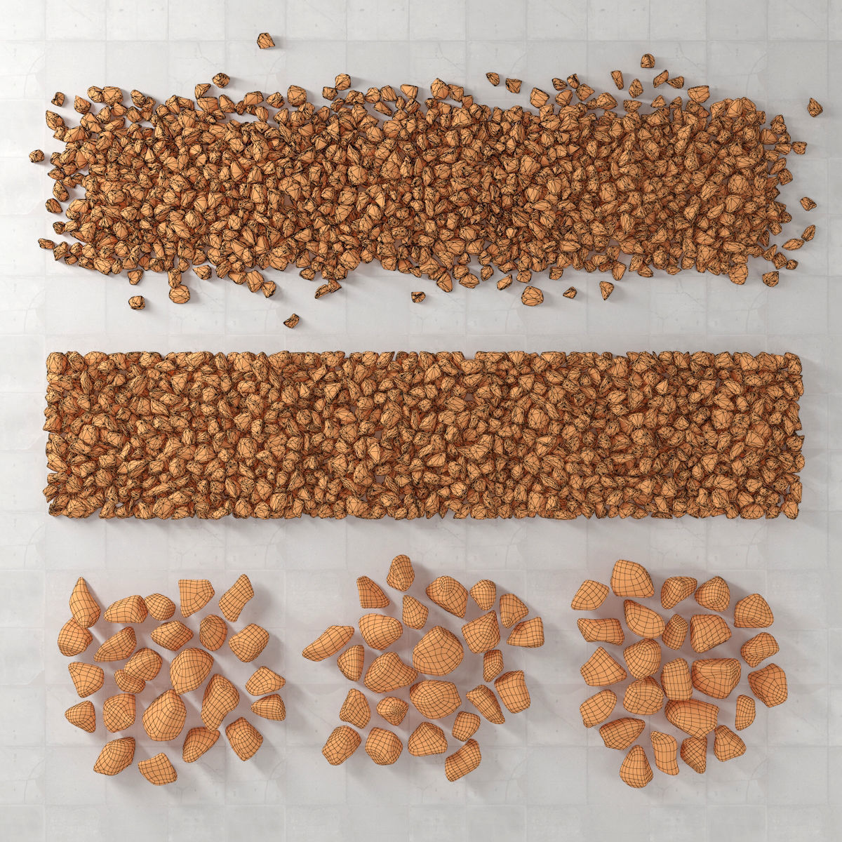 Rock stone granite  3D model_5