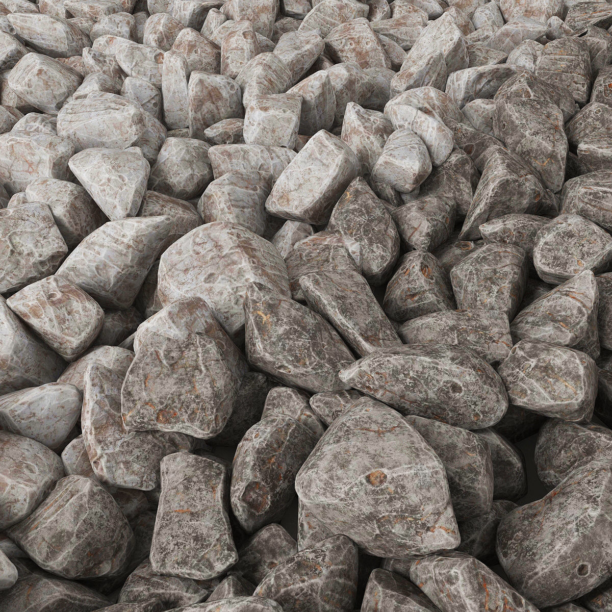 Rock stone granite  3D model_1