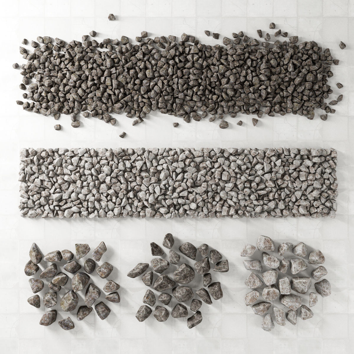 Rock stone granite  3D model_4