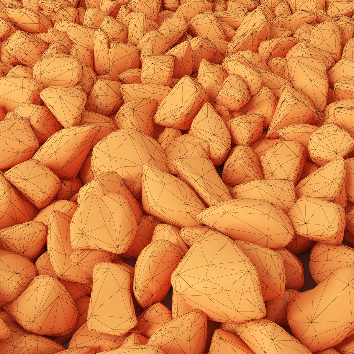 Rock stone granite  3D model_7