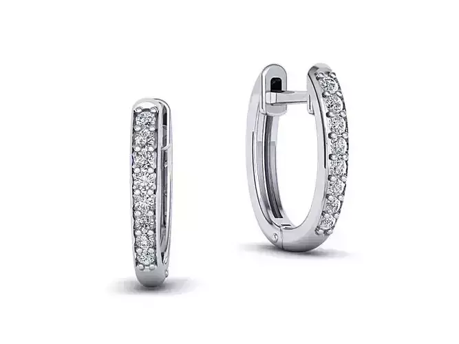 Hoop Earrings Diamond earrings 3dmodel 3D print model
