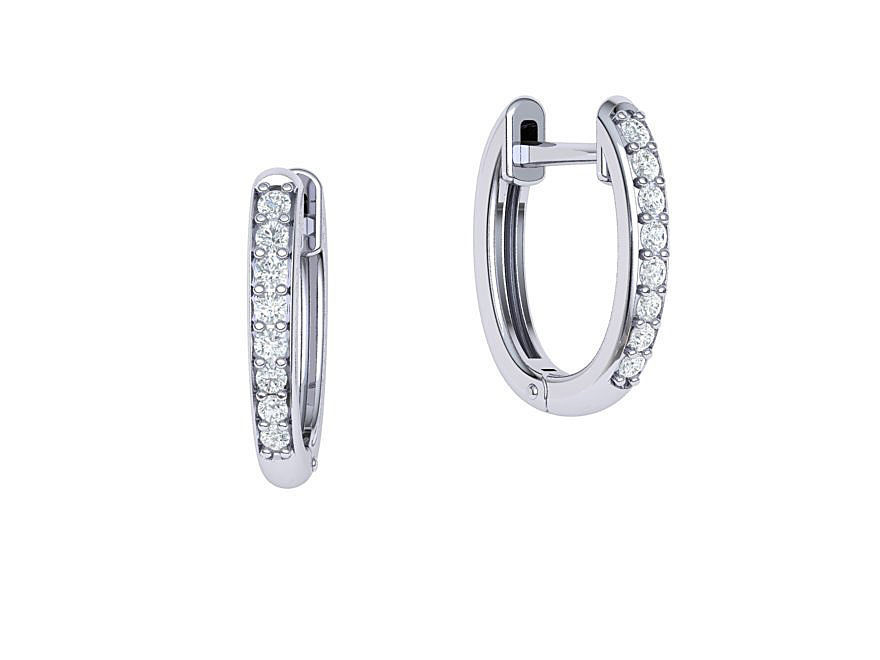 Hoop Earrings Diamond earrings 3dmodel 3D print model_7