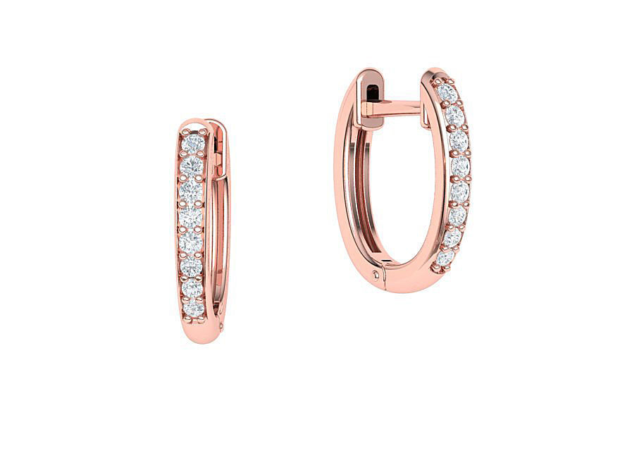Hoop Earrings Diamond earrings 3dmodel 3D print model_8