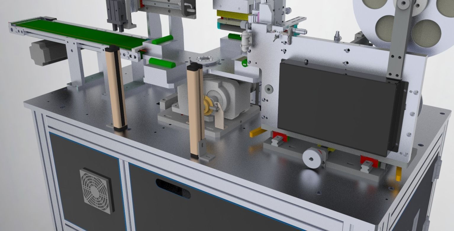 Circular arc surface labeling machine 3D model_5