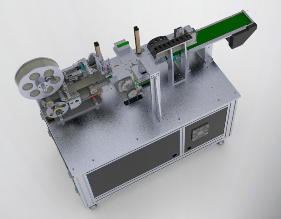 Circular arc surface labeling machine 3D model_2