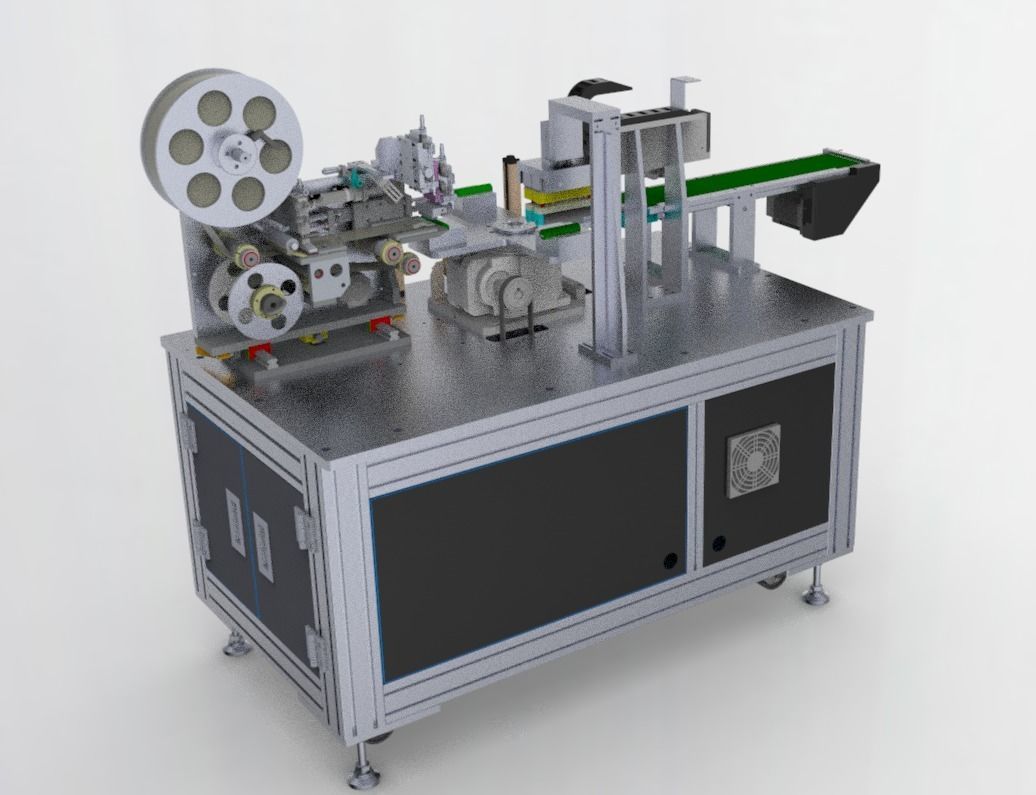 Circular arc surface labeling machine 3D model_3