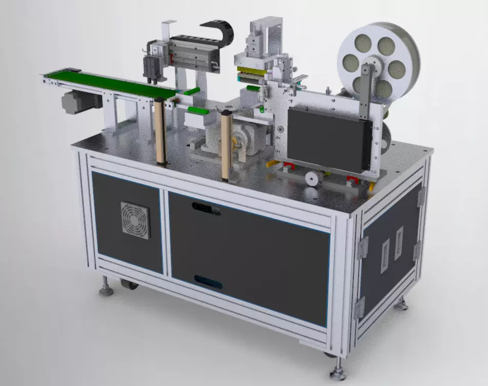 Circular arc surface labeling machine 3D model_0
