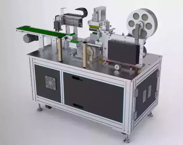 Circular arc surface labeling machine 3D model